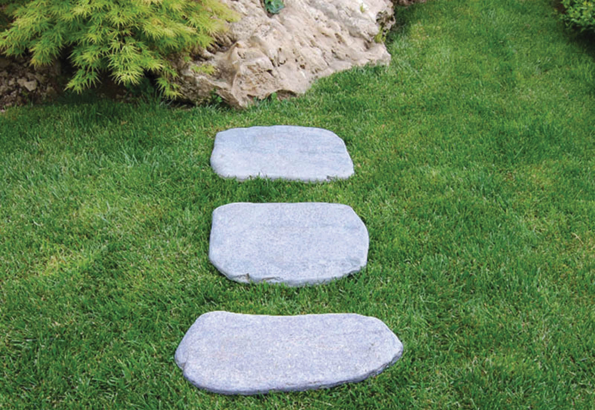 Stepping stone, rolled gray KievStone